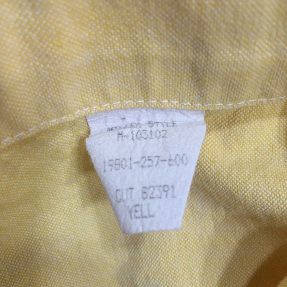 Cinch Mens Yellow Western Button Down Shirt Long Sleeve